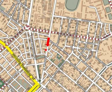 Билборд  в Одессе, 3x6  Краснова вул., 3, біля банку "Південний", з центру схема