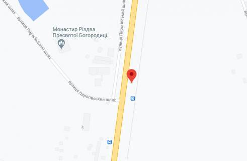 Билборд A в Киеве шосе Дніпровське (шосе Дніпропетровське), Новообуховская трасса, 4 км до г. Киев, в сторону центра схема