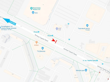 Призма B в Харькове, 3x6  Нескорених (кол. Героїв Праці) вул., 9б, Дафі, з центру - 667237 схема