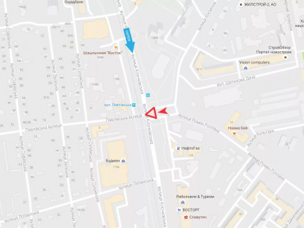 Билборд A в Харькове, 3x6  Клочківська вул. - Космічна вул. схема