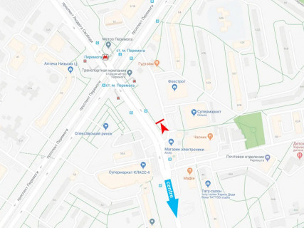 Видеоборд A в Харькове, 3x6  Свободи пр., навпроти буд. 62 по Перемоги пр., з центру - 667826 схема
