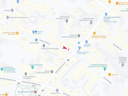 Сiтiлайт A у Харкові, 1.8x1.2  Гіршмана вул., 19 схема