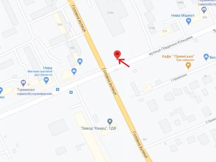 Билборд A в Черновцах Головна вул., 279 - Південно-Кільцева вул. схема