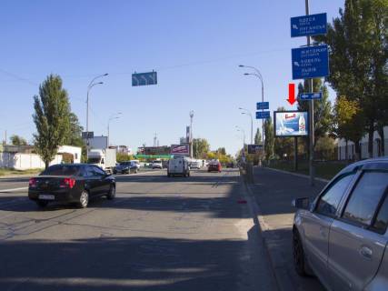 Білборд, Бігборд (Борд)  A у Києві, 2.3x3.14  Новокостянтинівська вул., 1 - вул. Електриків, розв'язка, в бік Подолу Фото 1