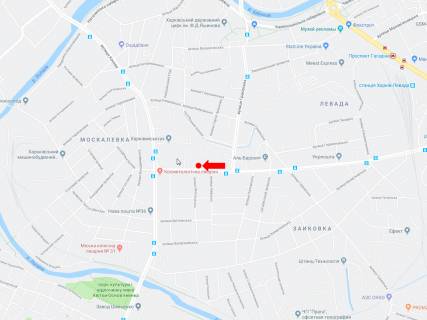 Билборд A в Харькове, 3x6  Гольдберговская вул. (колиш. вул. 1-ї кінної армії), 110, в сторону Москалівської вул. схема