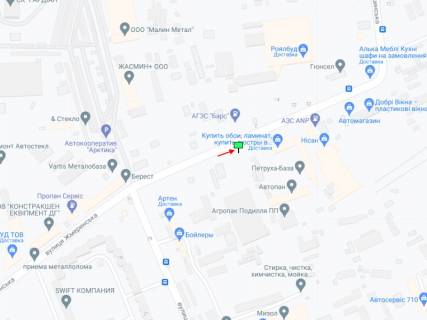 Білборд, Бігборд (Борд)  A у Києві Жмеринська вул., 5 схема