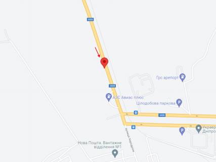 Билборд A в Днепр (Днепропетровск), 6х3  Н-08 "Підхід до аеропорту "Дніпро", км 3+980 (праворуч), рух до аеропорту схема