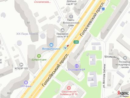 Видеоборд A в Киеве просп. Голосіївський (40-річчя Жовтня)., 58а, з міста, ролик 10 сек. в блоці 60 сек. - 323950 схема