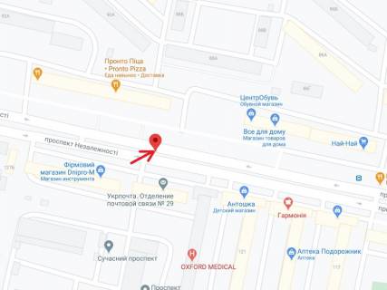 Скроллер A в Черновцах Независимости пр., 125, 3-й от ТЦ "Майдан" - 300252 схема