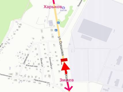 Билборд B в Васищеве, 3x6  Горішкова вул. - Північна вул., смт Васищеве, у бік м. Харків схема