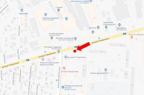 Ситилайт  в Львове, 1.8x1.2  Городоцька вул., 249 - вул. Виговського зуп. "Мотозавод", з центру схема