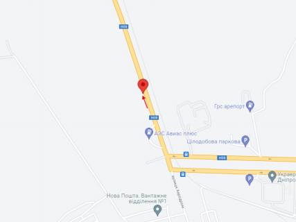 Білборд B у Дніпро (Дніпропетровськ), 6х3  Н-08 "Підхід до аеропорту "Дніпро", км 3+980 (праворуч), рух з аеропорту схема