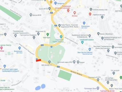 Скроллер A в Львове, 2.3x3.14  Зелена вул. - Тарнавського вул. - 439416 схема