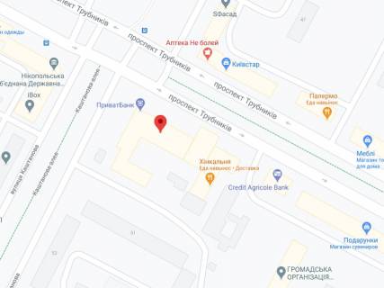 Білборд, Бігборд (Борд)  A у Нікополі Трубників пр., 25а, аптека "Мед Сервіс", №Дп011, прайс за ролик 10 сек 1 вихід/5 хвилин, з 8:00-22:00. Розрахунок для інших параметрів трансляції уточнюйте у менеджера. схема