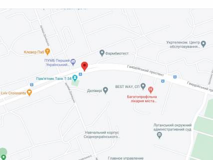 Видеоборд A в Северодонецке Гвардейский пр., 27/65, аптека "Мед Сервис", №Дн146, прайс за ролик 10 сек 1 виход/5 минут, с 8:00-22:00. Расчет для других параметров трансляции уточняйте у менеджера. - 301513 схема