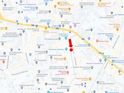 Scrolller, Scroll  in Zhytomyr, 2.3x3.14  Korol'ova pl. / bst. Novij, bila kinoteatru "Zovten'" i mis'kradi, centr - 446479 scheme
