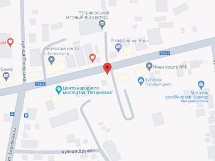 Билборд B в Петриковке, 3x6  Леніна вул., біля відділу Поліції схема
