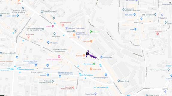 Скроллер B в Киеве Іллєнко вул. (колиш. Мельникова вул.), 5, з центру - 228646 схема