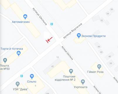 Billboard A in Zaporizhzhya, 6х3  Skil'na st. - Fortecna st. scheme