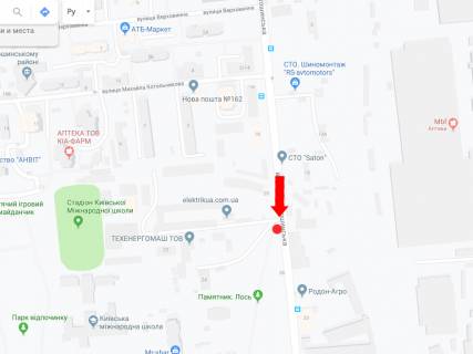 Билборд A в Киеве, 3x6  Святошинська вул., 20, в сторону вул. Жмеринської схема