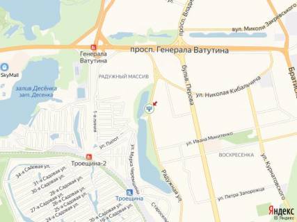 Билборд A в Киеве Райдужна вул., 9, навпроти схема
