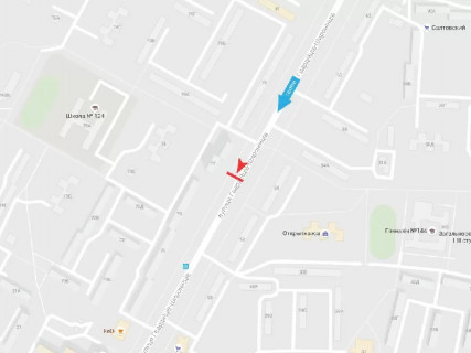 Билборд A в Харькове, 3x6  Гвардійців-Широнінців вул., 77, в центр схема