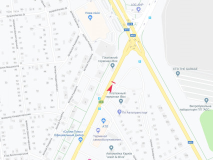 Billboard A in Kharkiv, 3x6  Мереф'янське шосе, 3 - Планерна вул., в центр scheme