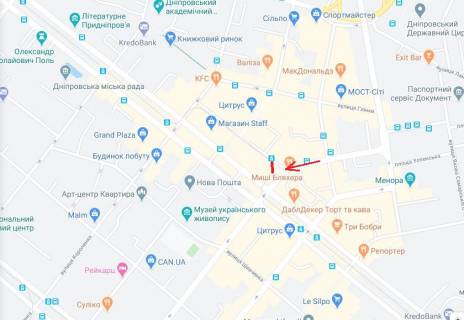 Видеоборд A в Днепр (Днепропетровск) Дмитра Яворницького (Карла Маркса) пр., 50, ТЦ Пасаж, бічний. Прайс за трансляцію ролика 10сек, 1 вихід в 5 хвилин, c 07:00 до 23:00. Розрахунки для інших параметрів розміщення уточнюйте у менеджера - 291137 схема