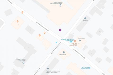Бэклайт A в Днепр (Днепропетровск) Жуковского ул. - Чернышевского ул., 24А схема