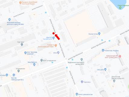 Билборд  в Киеве, 3x6  Сортувальна вул. - вул. Клеманська, в бік Дарницького шосе схема