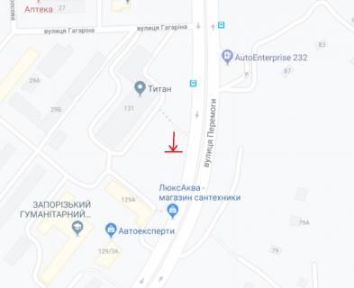 Билборд A в Запорожье, 6х3  Перемоги вул., біля БК Тітан схема