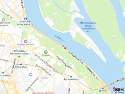 Скроллер A в Киеве Набережне шосе, 800 м до Паркового мосту, від моста Метро - 294473 схема
