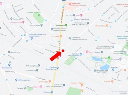 Citylight A in Lviv, 1.8x1.2  Antonovica st. - st. Kul'parkivs'ka 73 (zup. "Antonovica"), v bik st. Banderi scheme