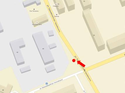 Билборд B в Ужгороде, 3x6  Грушевського вул., 25 / Марії Заньковецької (Шолохова) вул., в бік Капушанської вул. схема