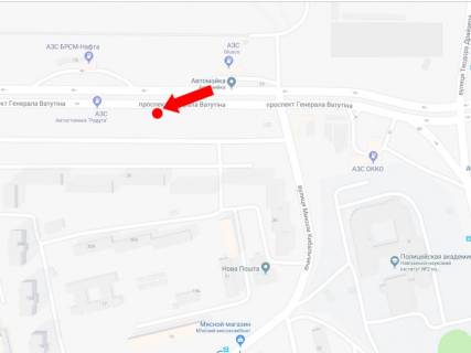 Billboard  in Kyiv, 3x6  Suhevica av. (kolis. Vatutina av.), 26, navproti AZS BRSM, v storonu st.m. "Pocajna", centru scheme