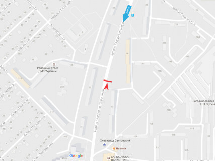 Билборд A в Харькове, 3x6  Гвардійців-Широнінців вул., 18, з центру схема