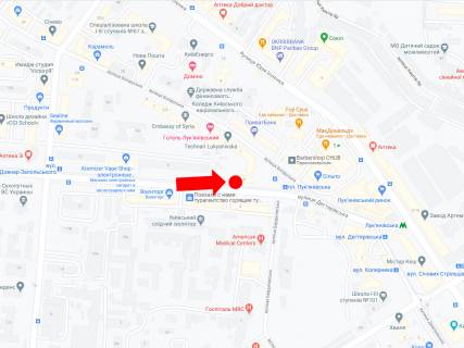 Бэклайт  в Киеве, 2.3x3.14  Дегтярівська вул., 4 А, біля ст. м. "Лук'янівська", Лук'янівського ринку, в центр схема