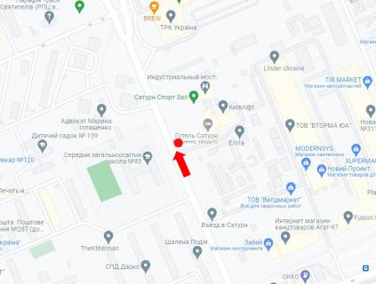 Білборд, Бігборд (Борд)  A у Києві, 3x6  Героїв Космосу вул., 2 схема