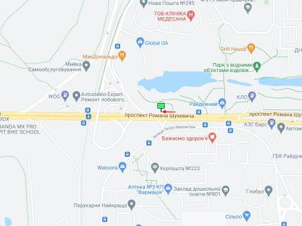 Призма A в Киеве Шухевича пр. (колиш. Ватутіна пр.) - Бальзака вул. - 395570 схема