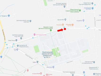 Билборд A в Харькове, 3x6  Проскури вул., 12 / вул. Астрономічна, біля магазину "Prostor", з центру схема