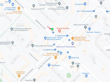 Призма B в Киеве Харківське шосе, 55 - Тростянецька вул. - 374565 схема