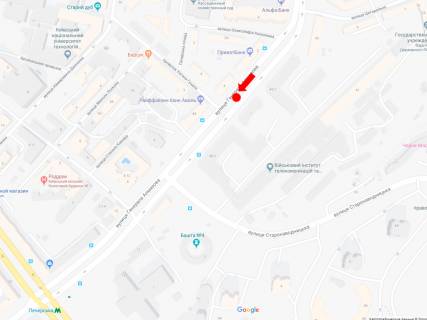 Ситилайт  в Киеве, 1.8x1.2  Алмазова вул. (колиш. Кутузова вул.), 1, роздільник, в сторону пл. Л. Українки схема