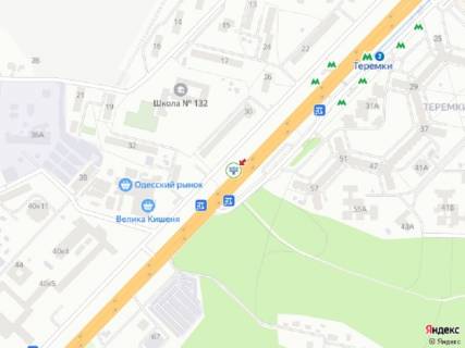 Видеоборд A в Киеве Глушкова пр., 30, з центру, прайс за трансляцію ролика 10 сек 1вихід/90 сек, з 0:00 до 23:59 - 398700 схема