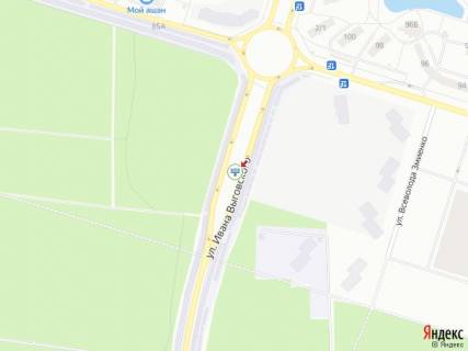 Билборд A в Киеве вул. Івана Виговського (Маршала Гречка) ., на роздільнику, в сторону Стеценка вул. схема