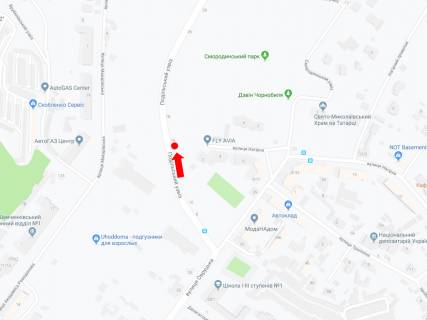 Ситилайт  в Киеве, 1.8x1.2  Подільський узвіз, в сторону вул. Кирилівської (колиш. вул. Фрунзе) схема