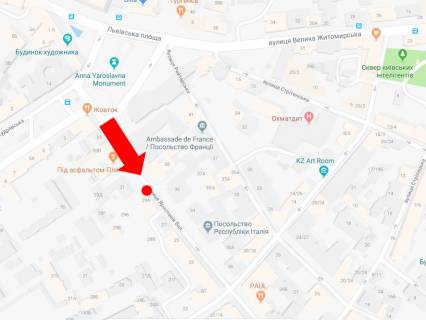 Citylight A in Kyiv, 1.8x1.2  Aroslaviv Val st., 29a, v storonu st. Volodimirs'ka scheme