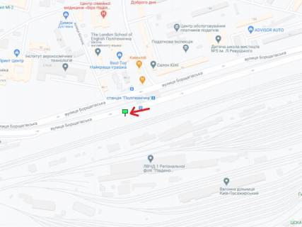 Бэклайт B в Киеве Борщагівська вул. - Професора Павловського вул. (Боткіна) схема