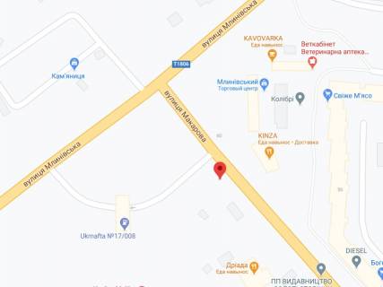 Билборд A в Ровно Млинівська вул. - вул. Кулика і Гудачека (Макарова) схема
