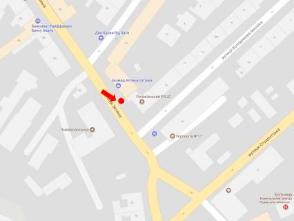 Ситилайт  в Львове, 1.8x1.2  Зелена вул., 77, Львівводоканал схема