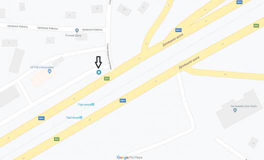 Билборд A в Днепр (Днепропетровск) Донецьке шосе, 19, в сторону Кайдацького міст схема